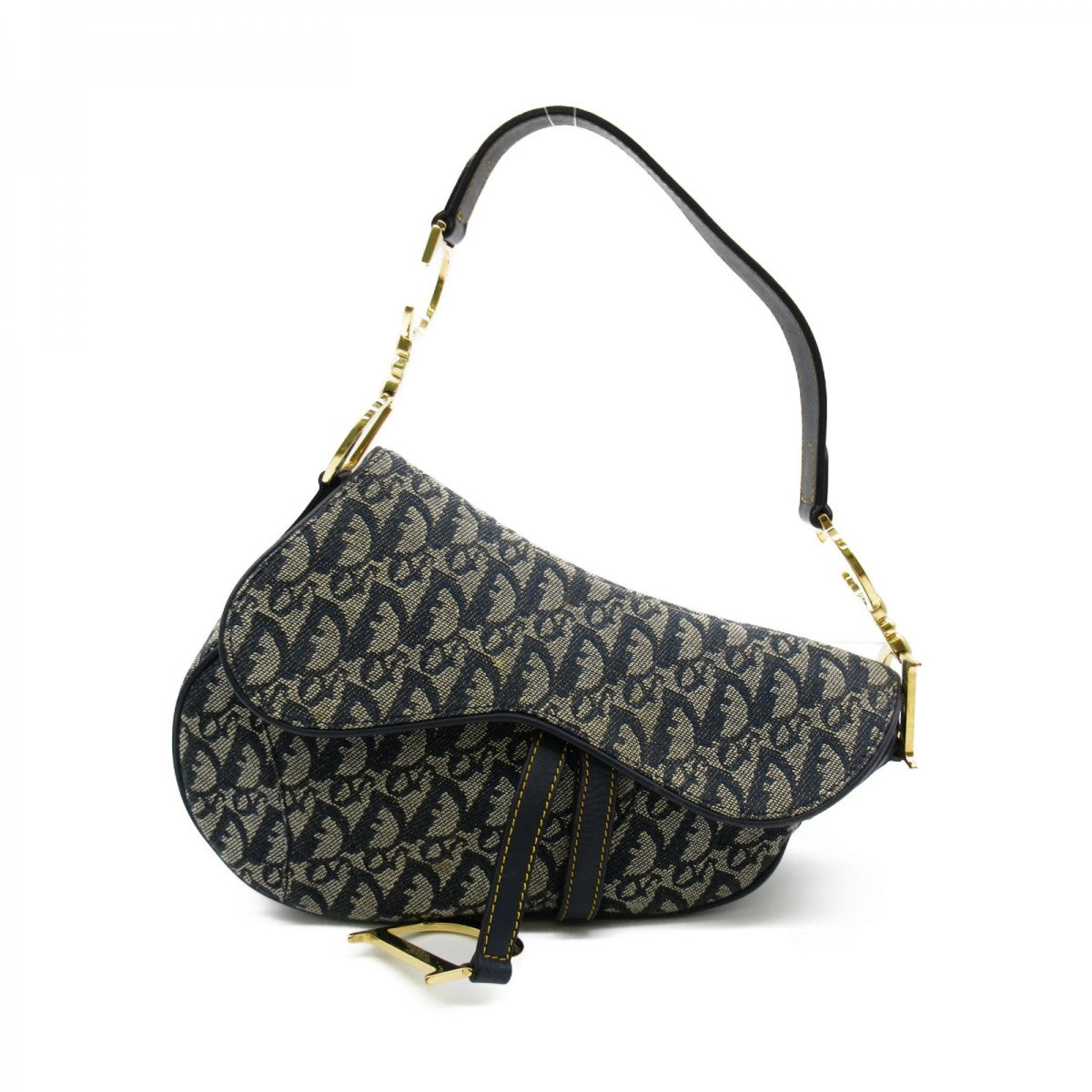 Medium Oblique Canvas Saddle Bag
