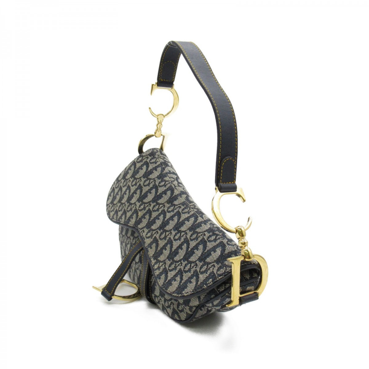 Medium Oblique Canvas Saddle Bag