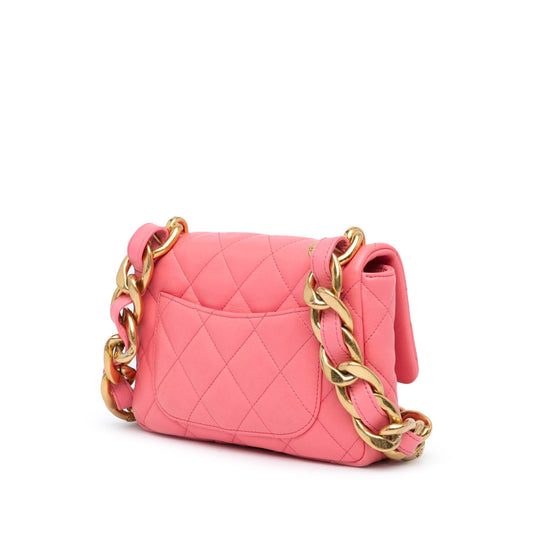 Pink Chanel Small Quilted Lambskin Funky Town Flap Shoulder Bag