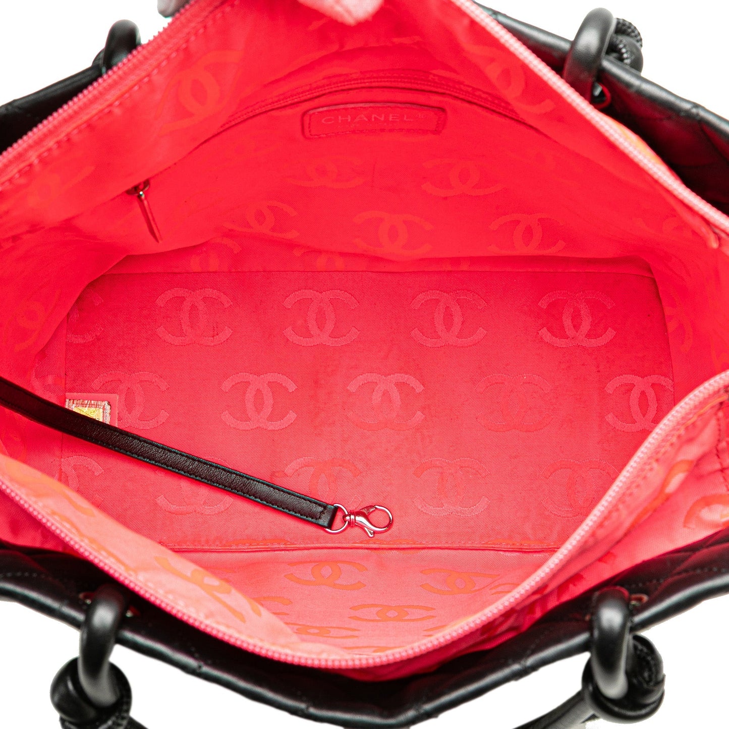Black Chanel Large Lambskin Cambon Ligne Tote