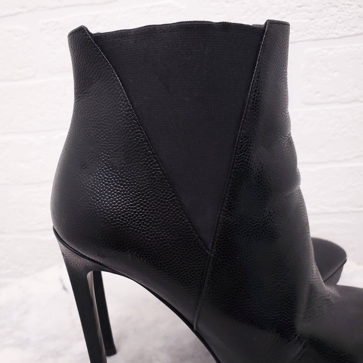 SAINT LAURENT BLACK PLATFORM BOOTIES - SIZE 37