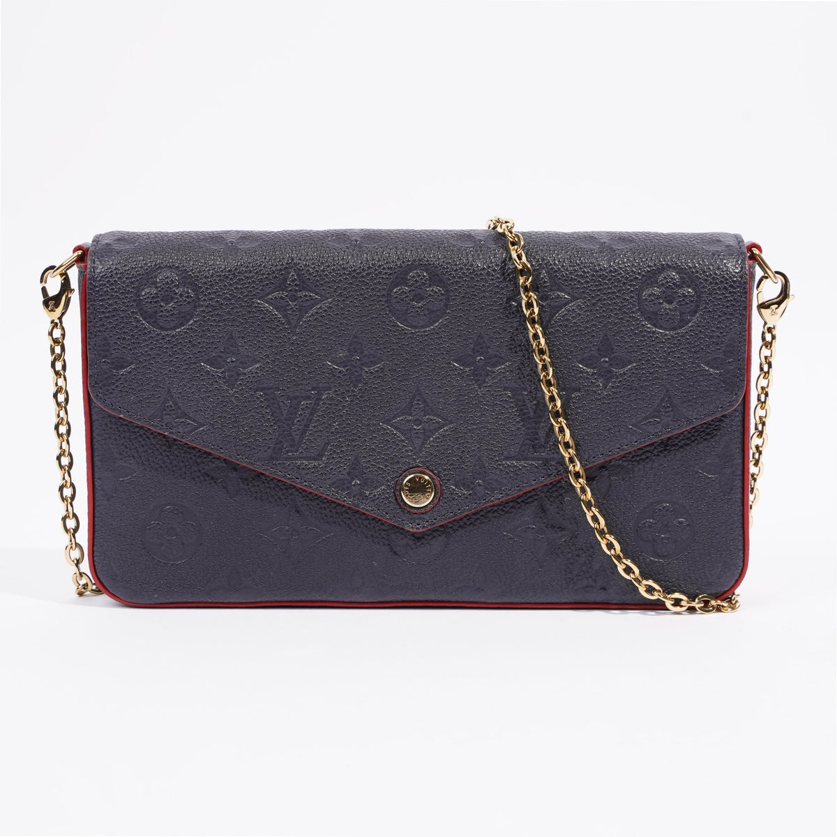 Louis Vuitton Pochette Felicie Blue Empreinte Leather