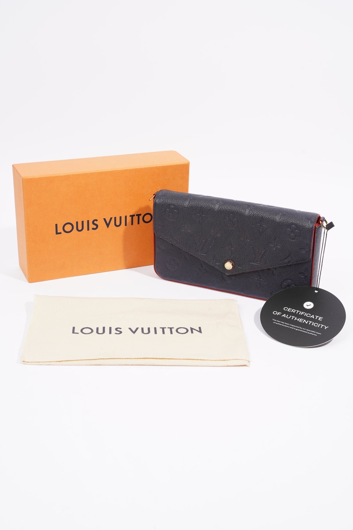 Louis Vuitton Pochette Felicie Blue Empreinte Leather