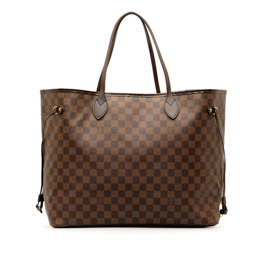 Brown Louis Vuitton Damier Ebene Neverfull GM Tote Bag