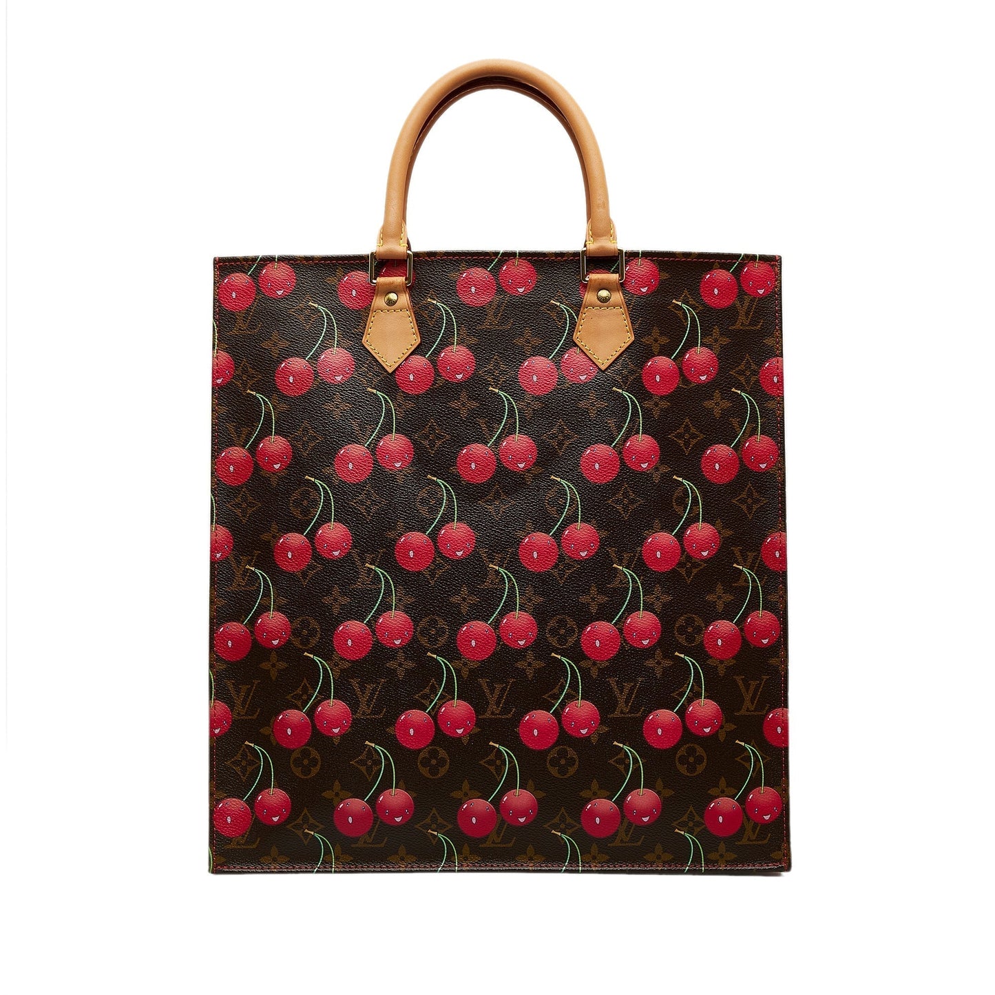 LOUIS VUITTON x Takashi Murakami Monogram Cerises Sac Plat Tote Bag