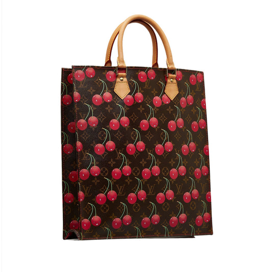 LOUIS VUITTON x Takashi Murakami Monogram Cerises Sac Plat Tote Bag