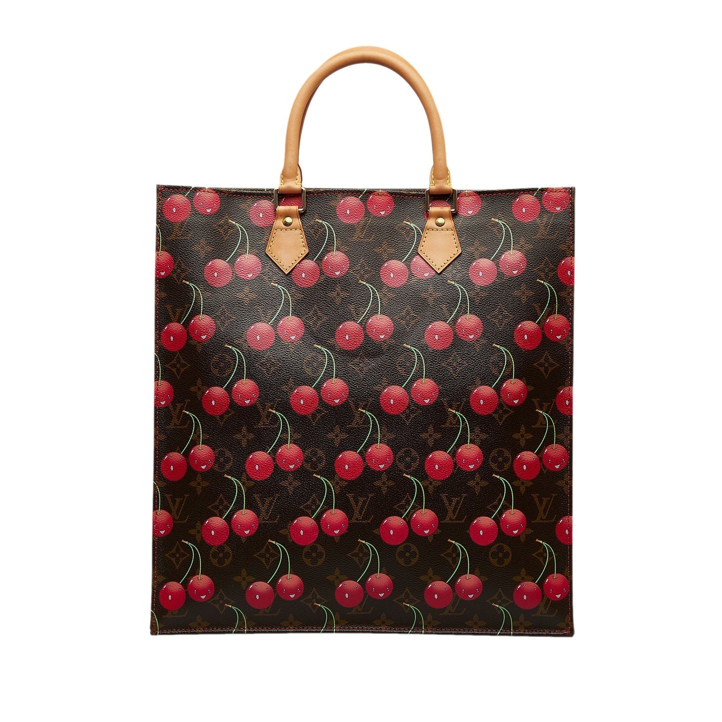 LOUIS VUITTON x Takashi Murakami Monogram Cerises Sac Plat Tote Bag