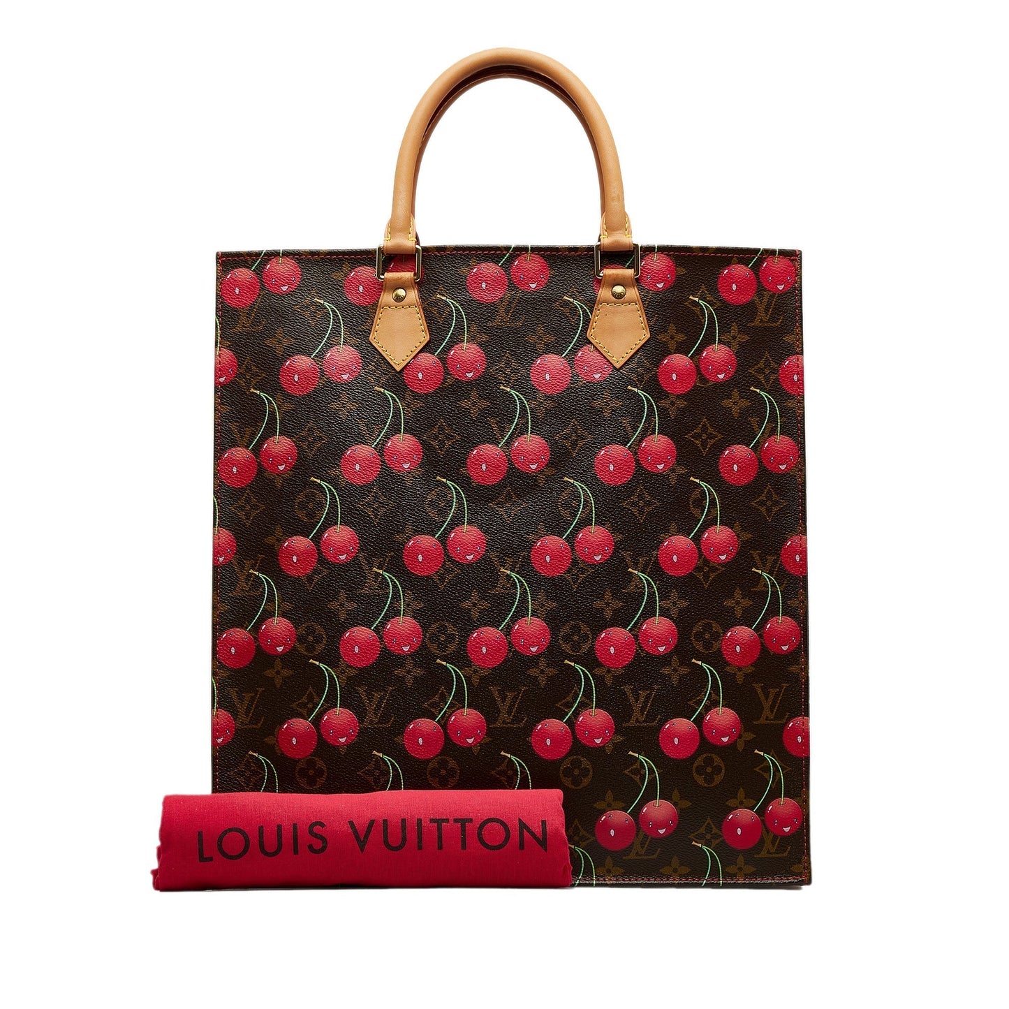 LOUIS VUITTON x Takashi Murakami Monogram Cerises Sac Plat Tote Bag
