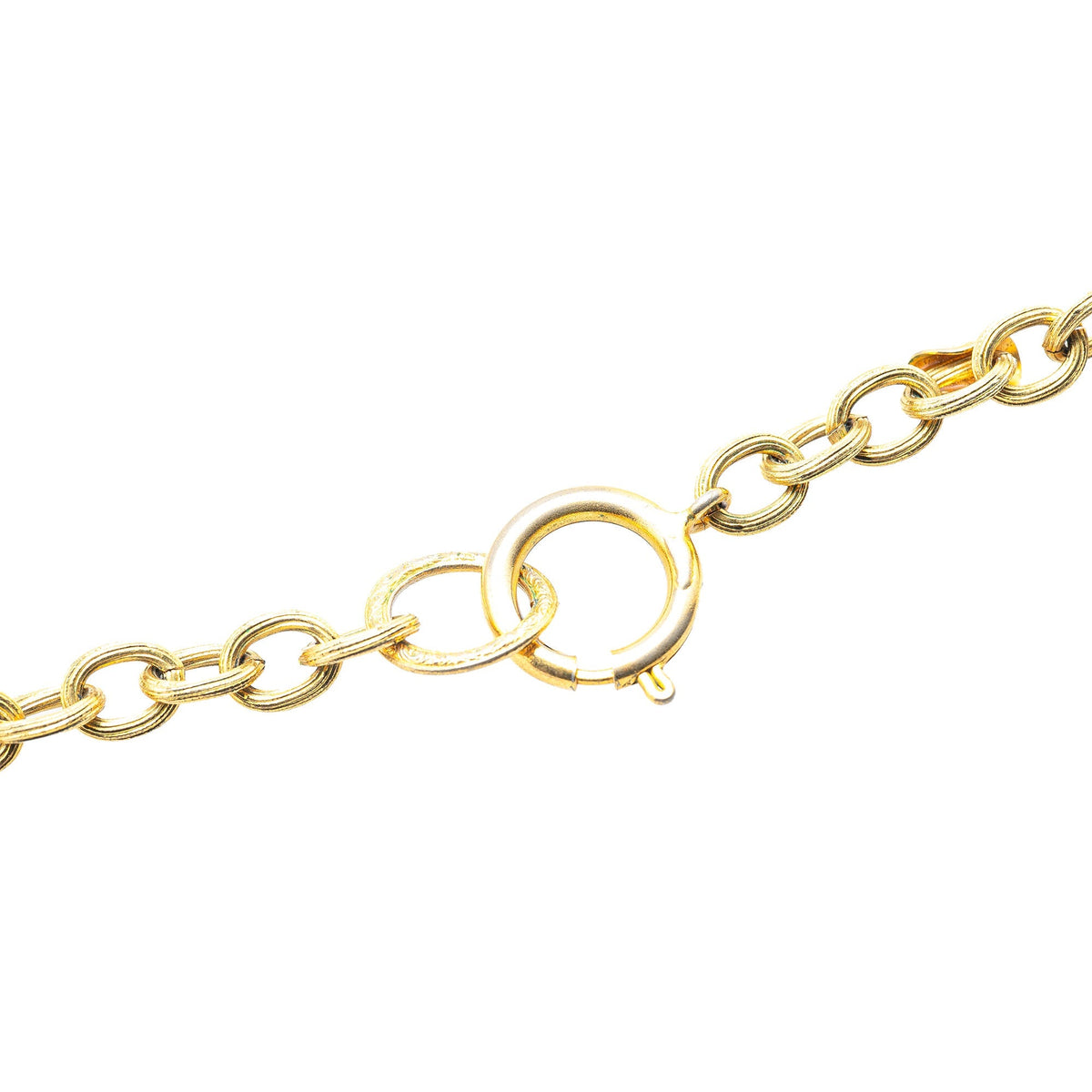 Gold Chanel Gold Plated Medallion Pendant Necklace