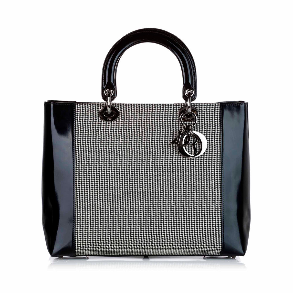 Dior Lady Dior Canvas Satchel Gray
