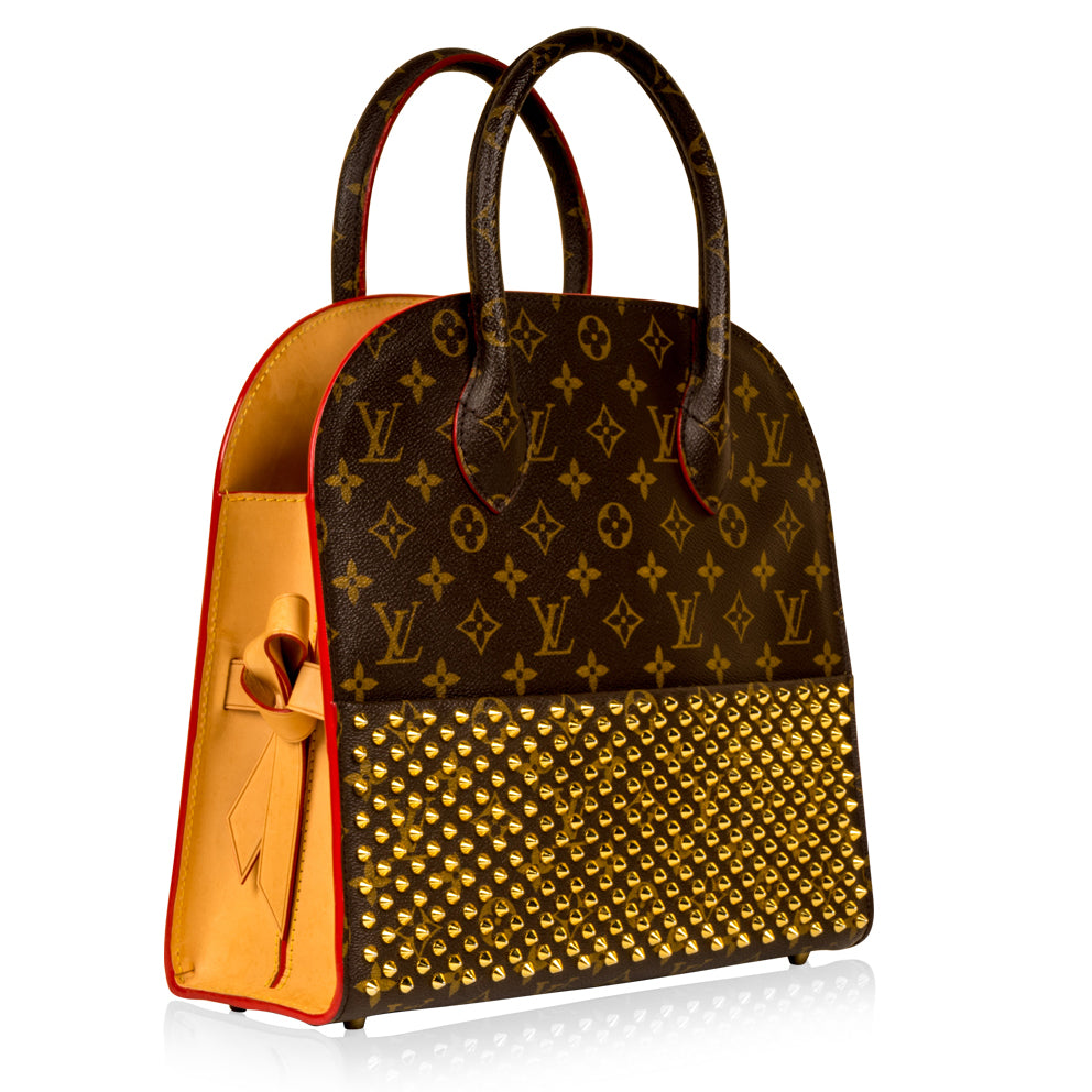 LV X Louboutin Studded Tote