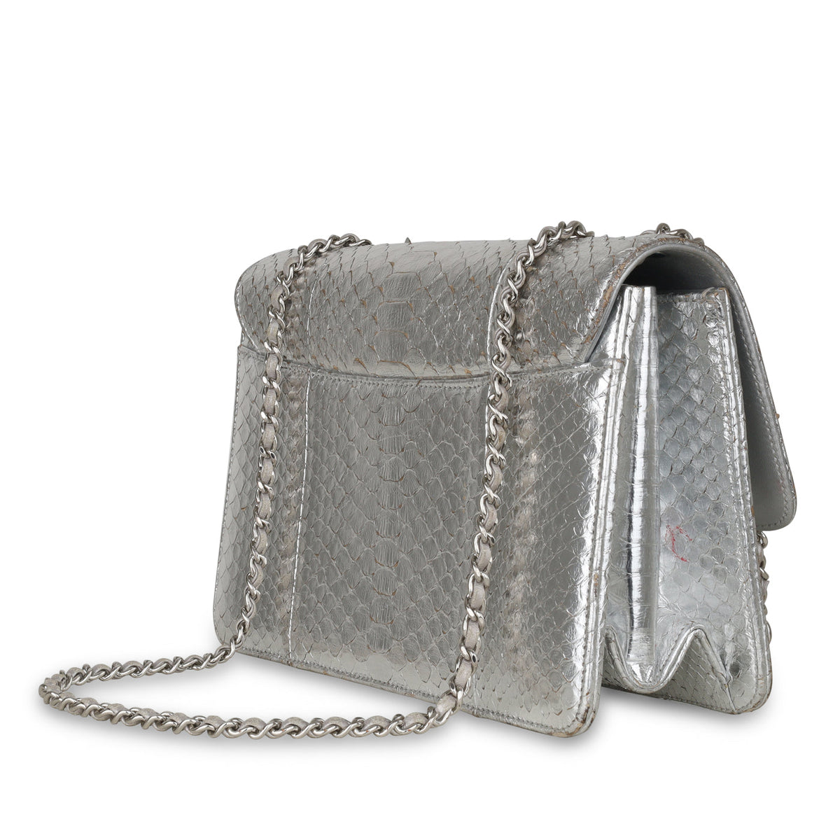 Python Flap Bag - Metallic