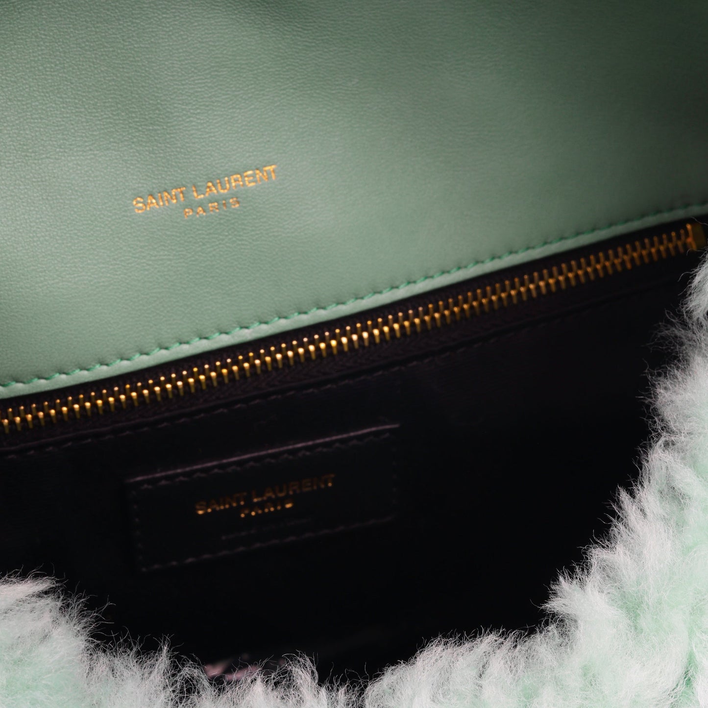 Saint Laurent Medium Lou Puffer - Shearling