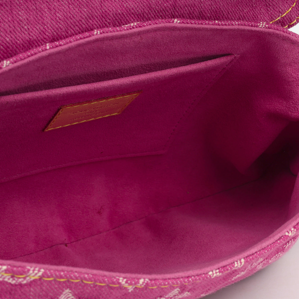 Mini Pleaty - Pink Denim