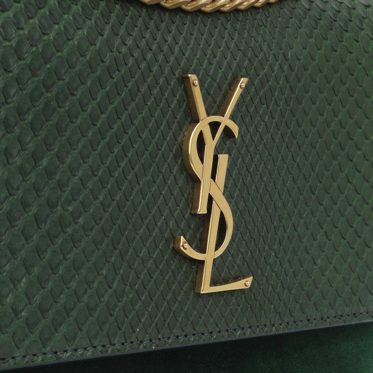 Saint Laurent Medium Sunset - Green Python