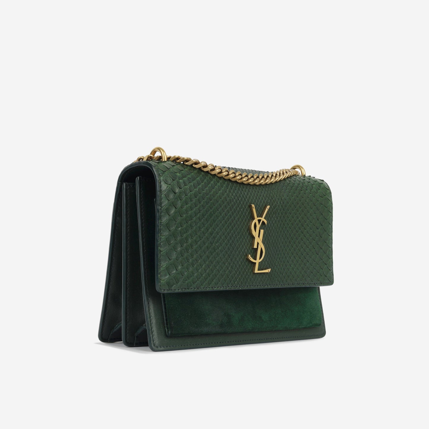 Saint Laurent Medium Sunset - Green Python