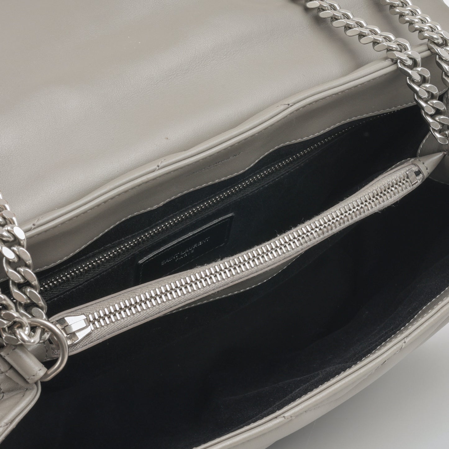 Saint Laurent Saint Laurent - Medium Loulou Bag - Grey Calfskin SHW -