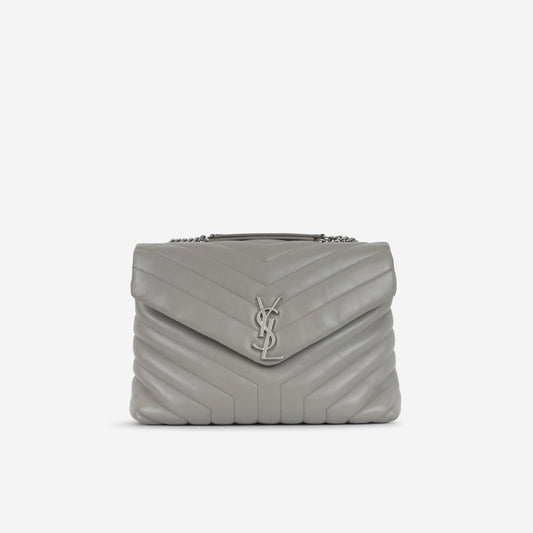 Saint Laurent Saint Laurent - Medium Loulou Bag - Grey Calfskin SHW -
