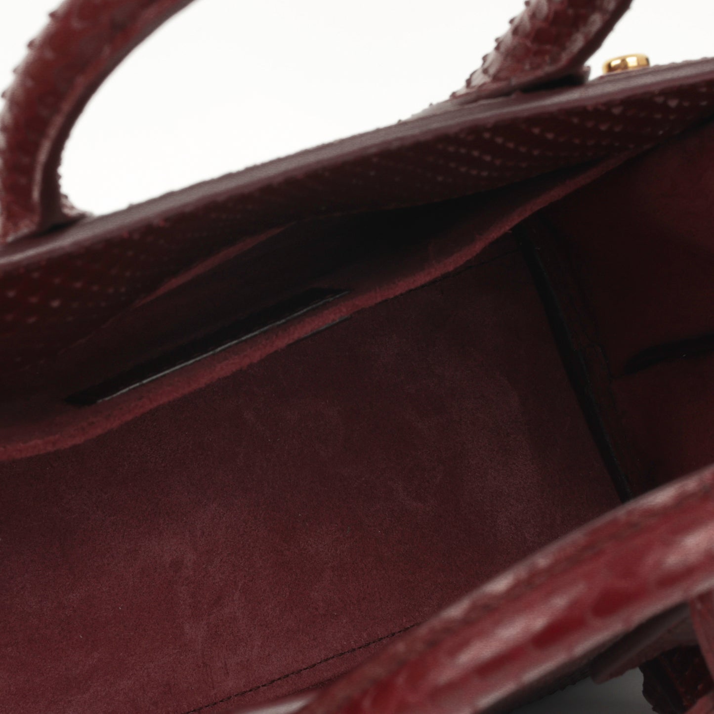 Saint Laurent - Nano Sac De Jour - Maroon Python GHW -