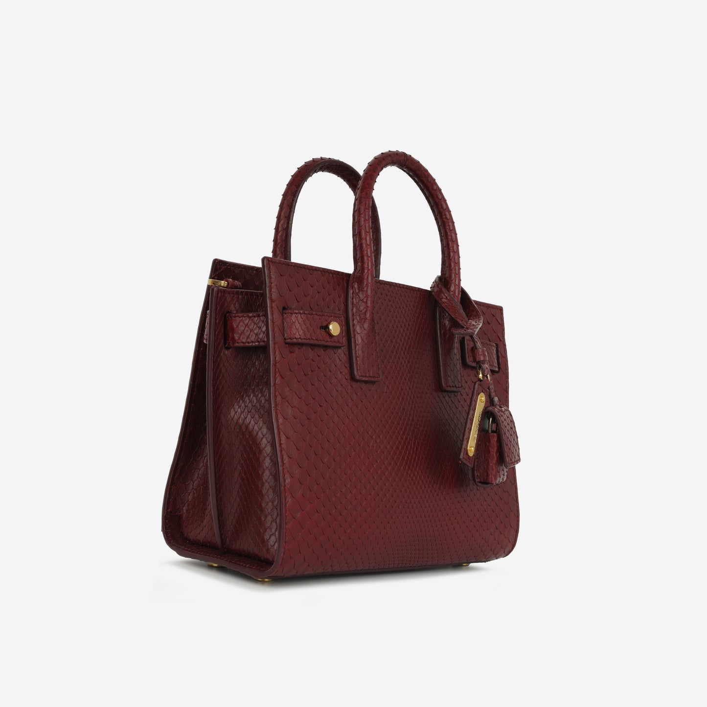 Saint Laurent - Nano Sac De Jour - Maroon Python GHW -