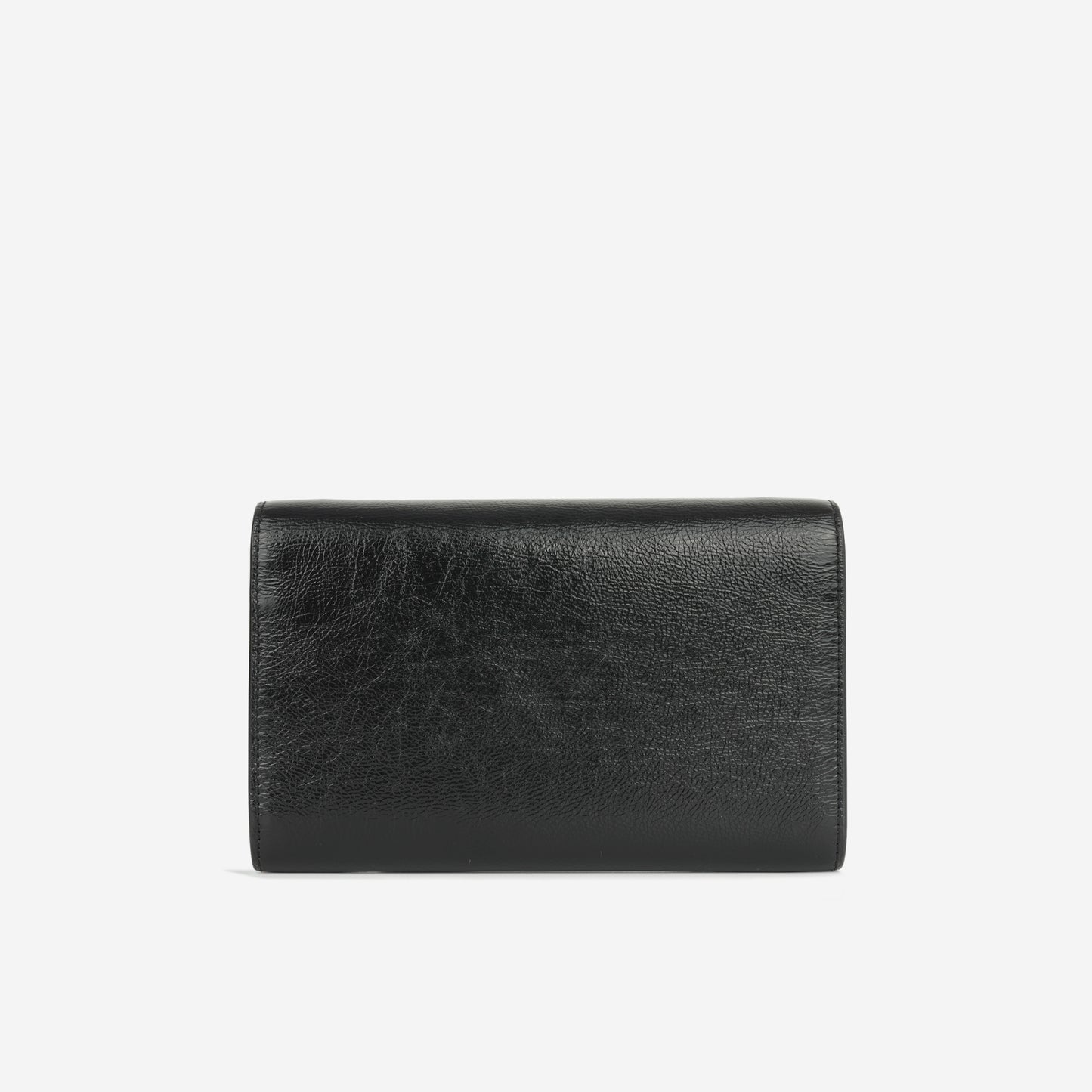 Saint Laurent - Uptown Chain Wallet - Black Calfskin GHW -