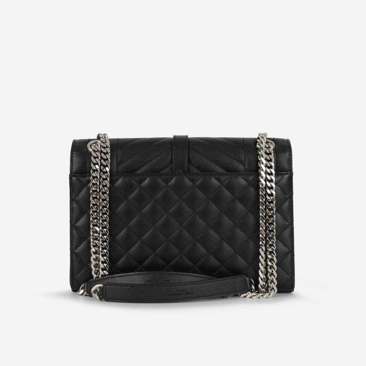 Saint Laurent - Medium Envelope - Black Grained SHW -