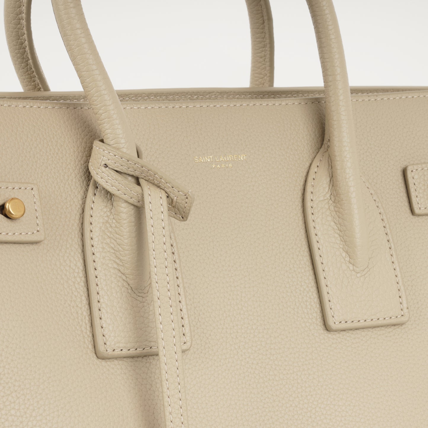 Saint Laurent - Small Sac De Jour - Beige Grained Calfskin GHW -