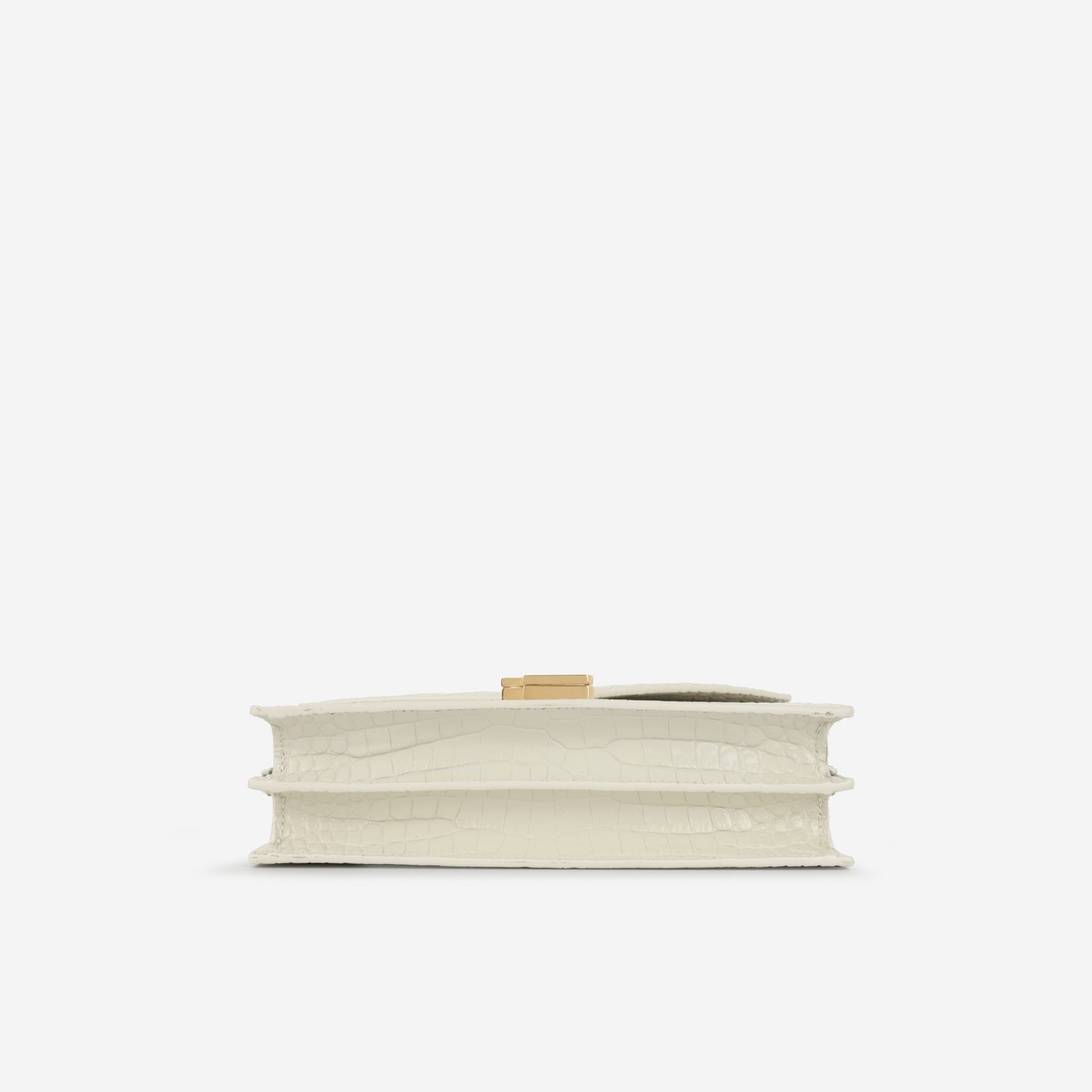 Saint Laurent - Cassandra Medium Chain Bag - Off White Crocodile Embossed GHW -