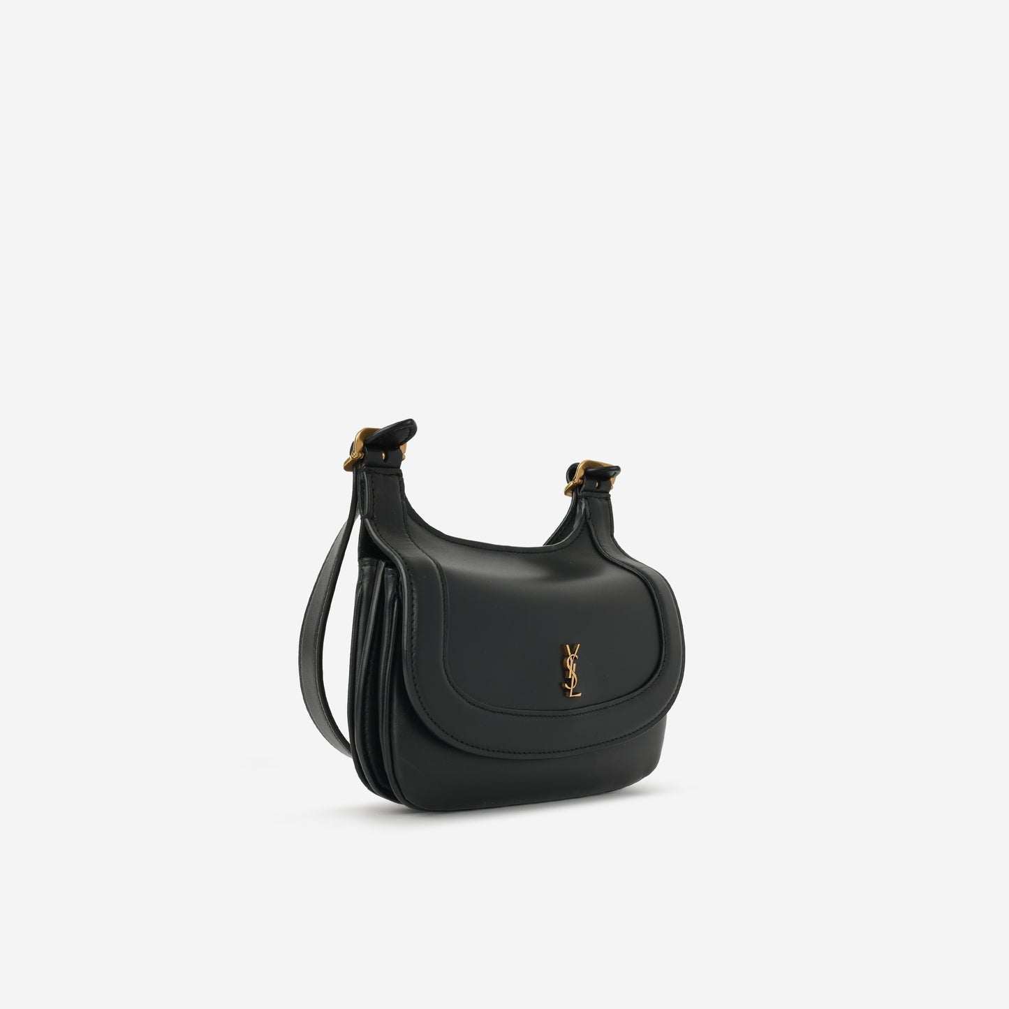Saint Laurent - Mini Charlie Bag - Black Smooth Calfskin GHW -