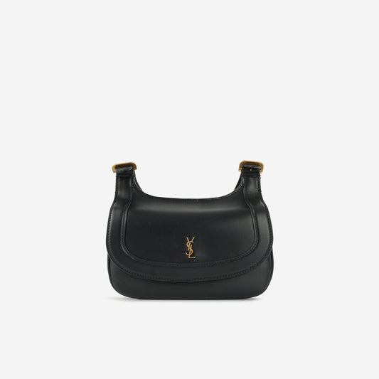 Saint Laurent - Mini Charlie Bag - Black Smooth Calfskin GHW -
