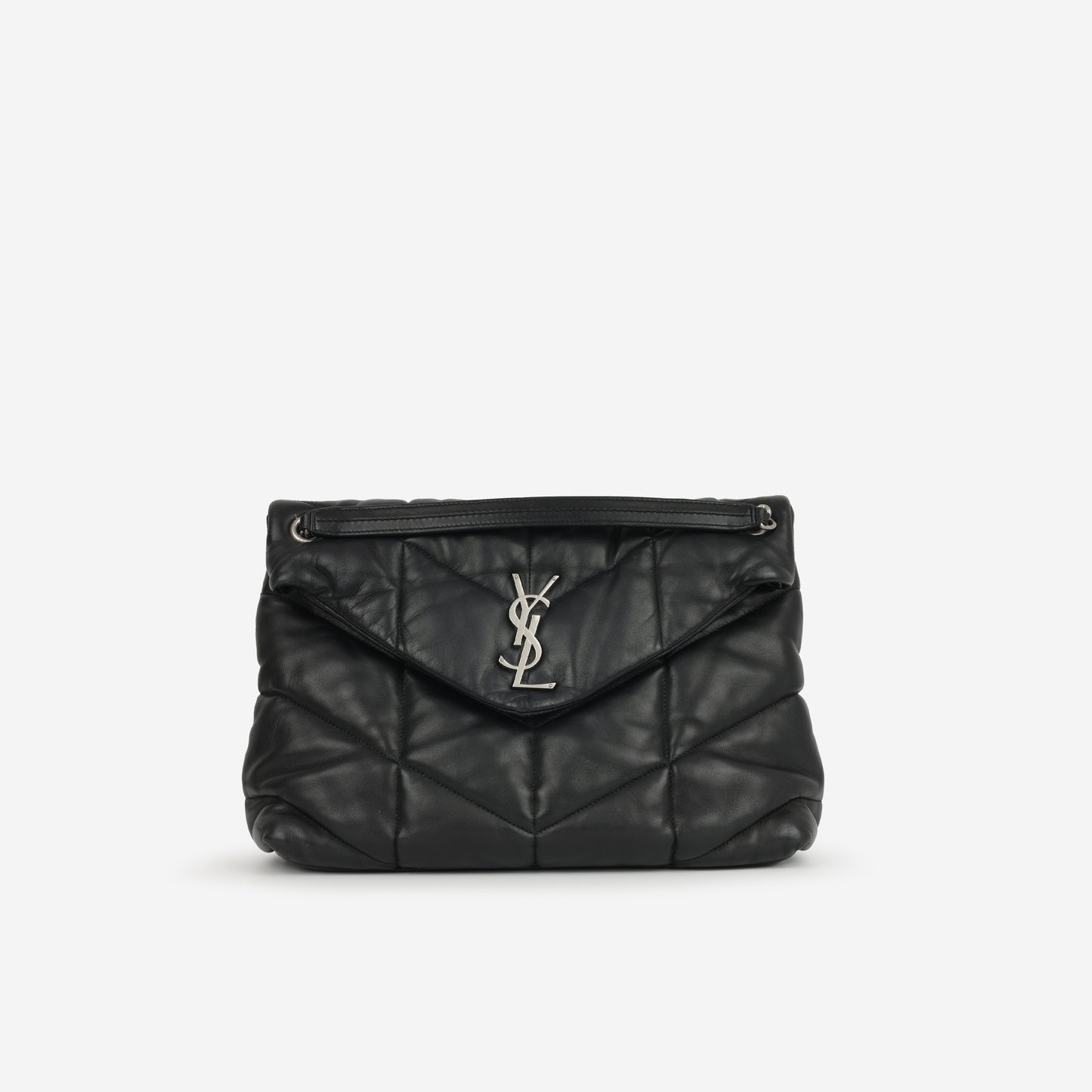 Saint Laurent - Medium Lou Puffer - Black Calfskin GHW -