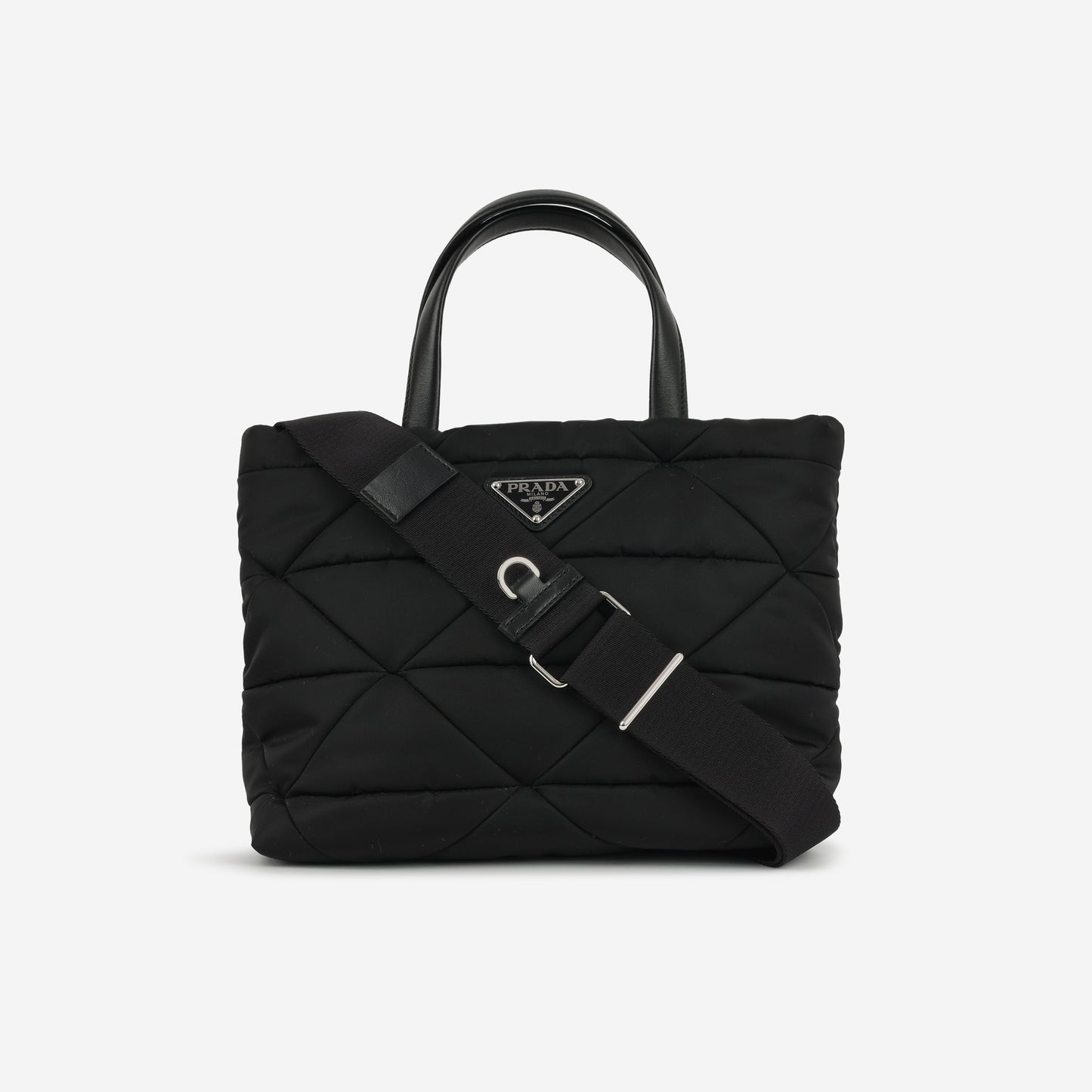 Prada - Re-Nylon Padded Tote - Black Nylon GHW -