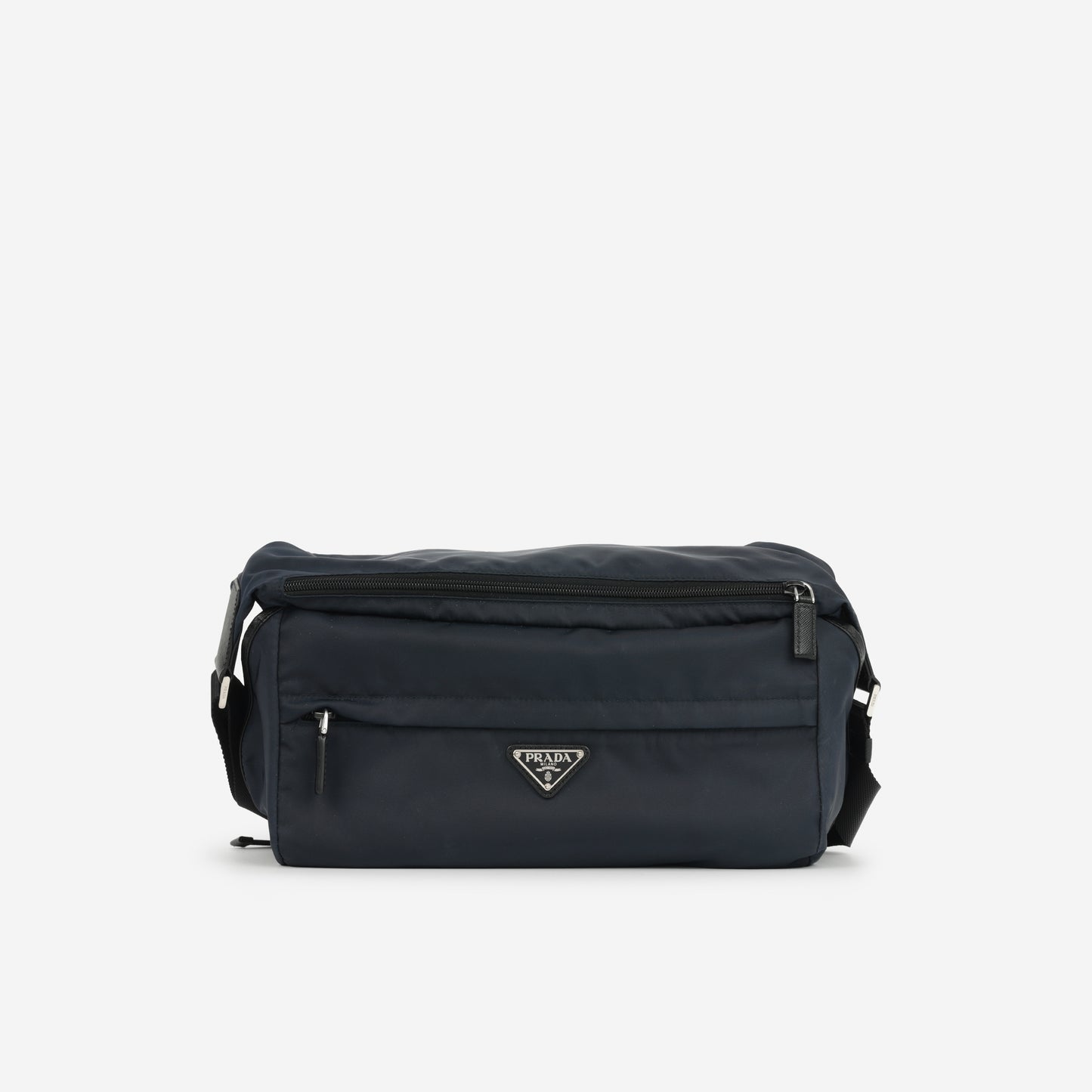 Prada - Re-Nylon Crossbody Bag - Navy Nylon / Saffiano Leather SHW -