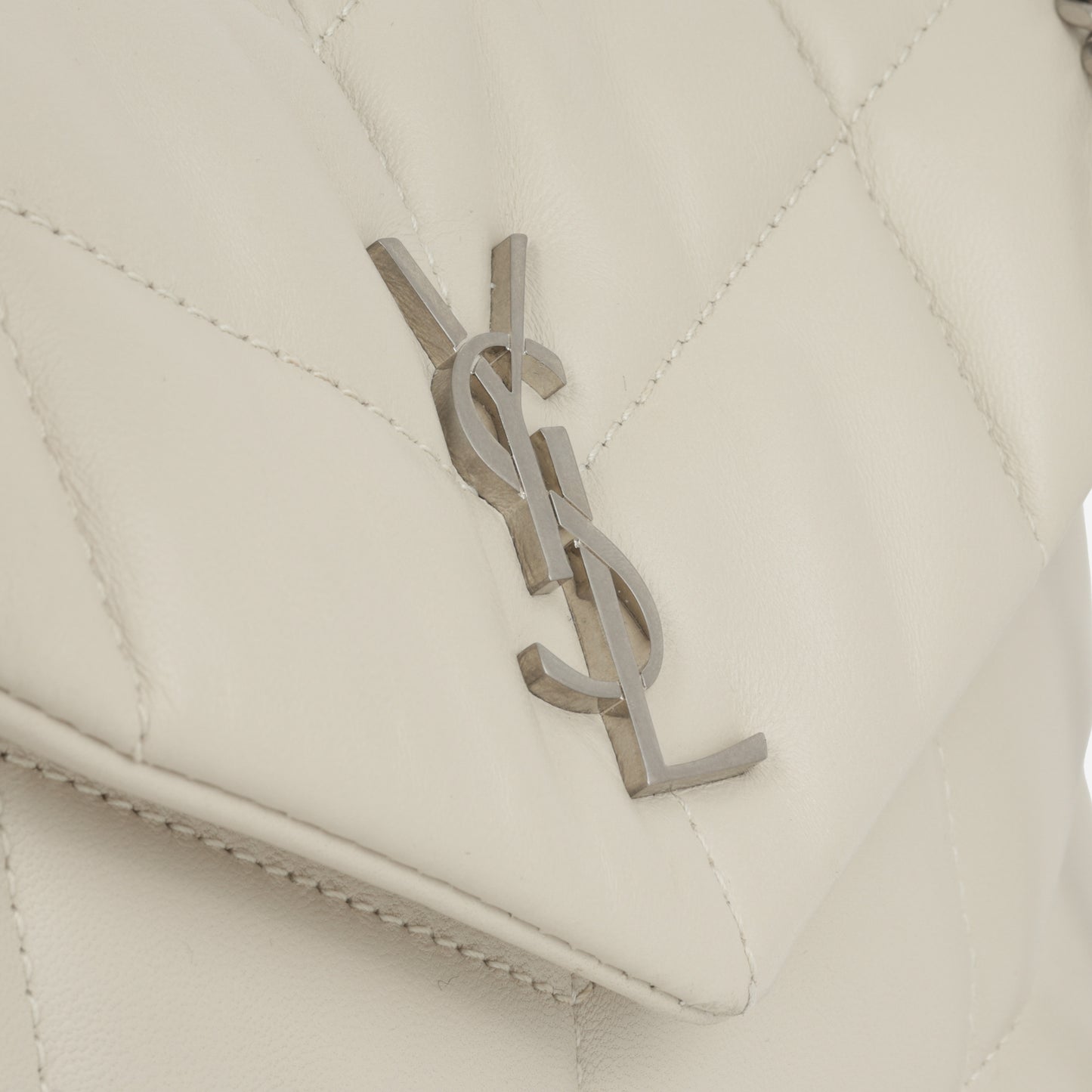 Saint Laurent - Mini Lou Puffer Bag - Blanc Vintage SHW -