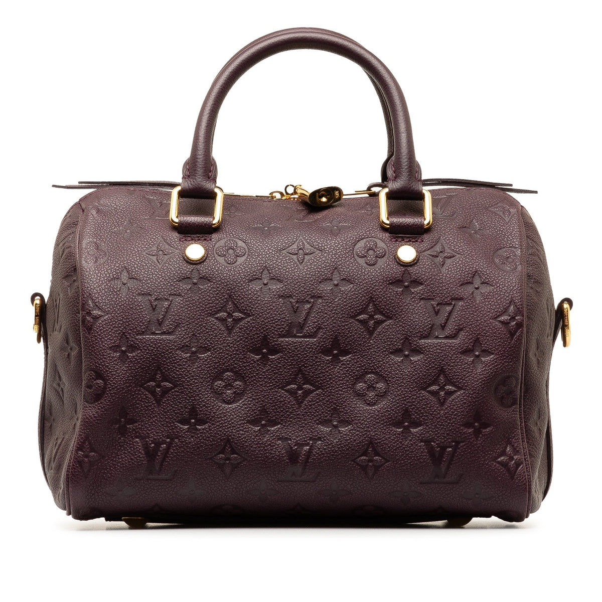 Purple Louis Vuitton Monogram Empreinte Speedy Bandouliere 25 Satchel