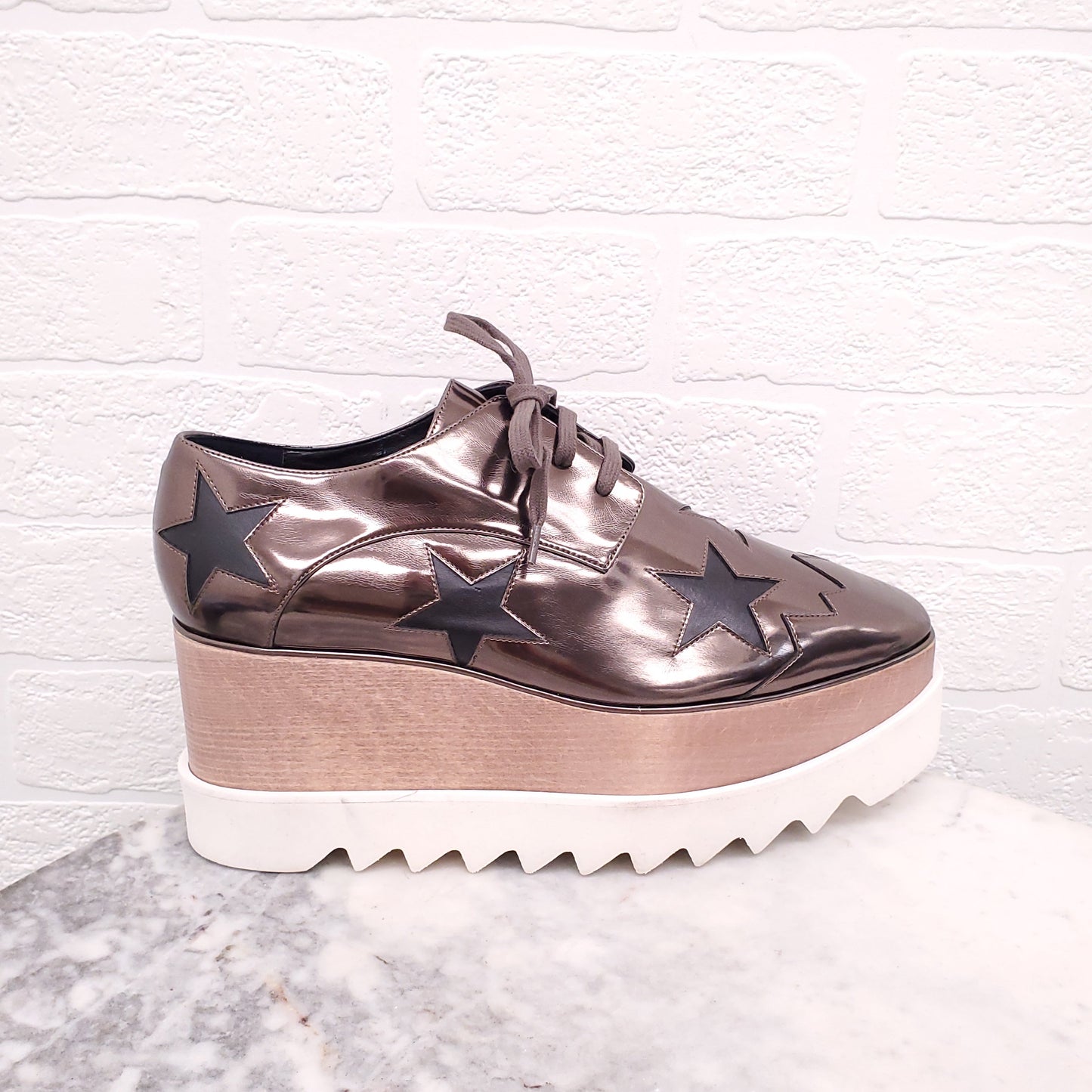 STELLA MCCARTNEY ELYSE STAR PLATFORM SHOES - SIZE 39