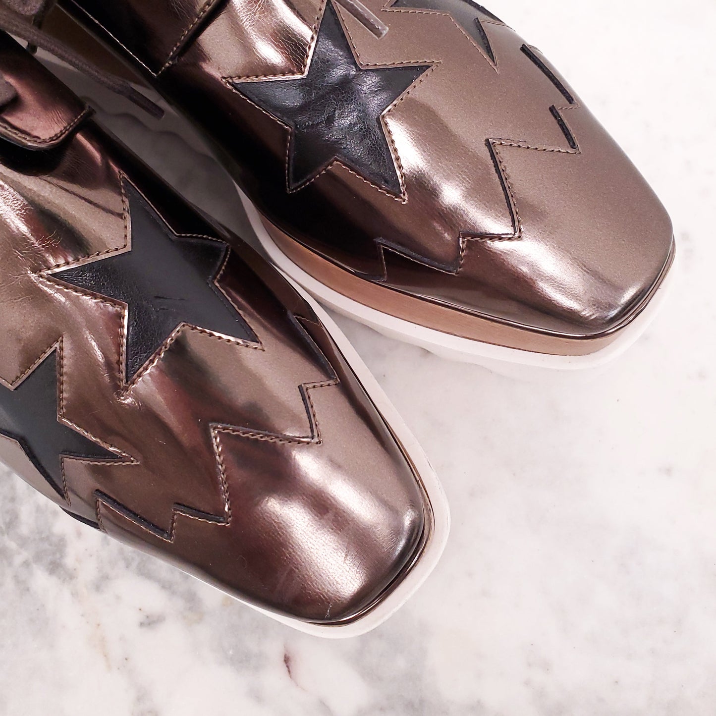 STELLA MCCARTNEY ELYSE STAR PLATFORM SHOES - SIZE 39