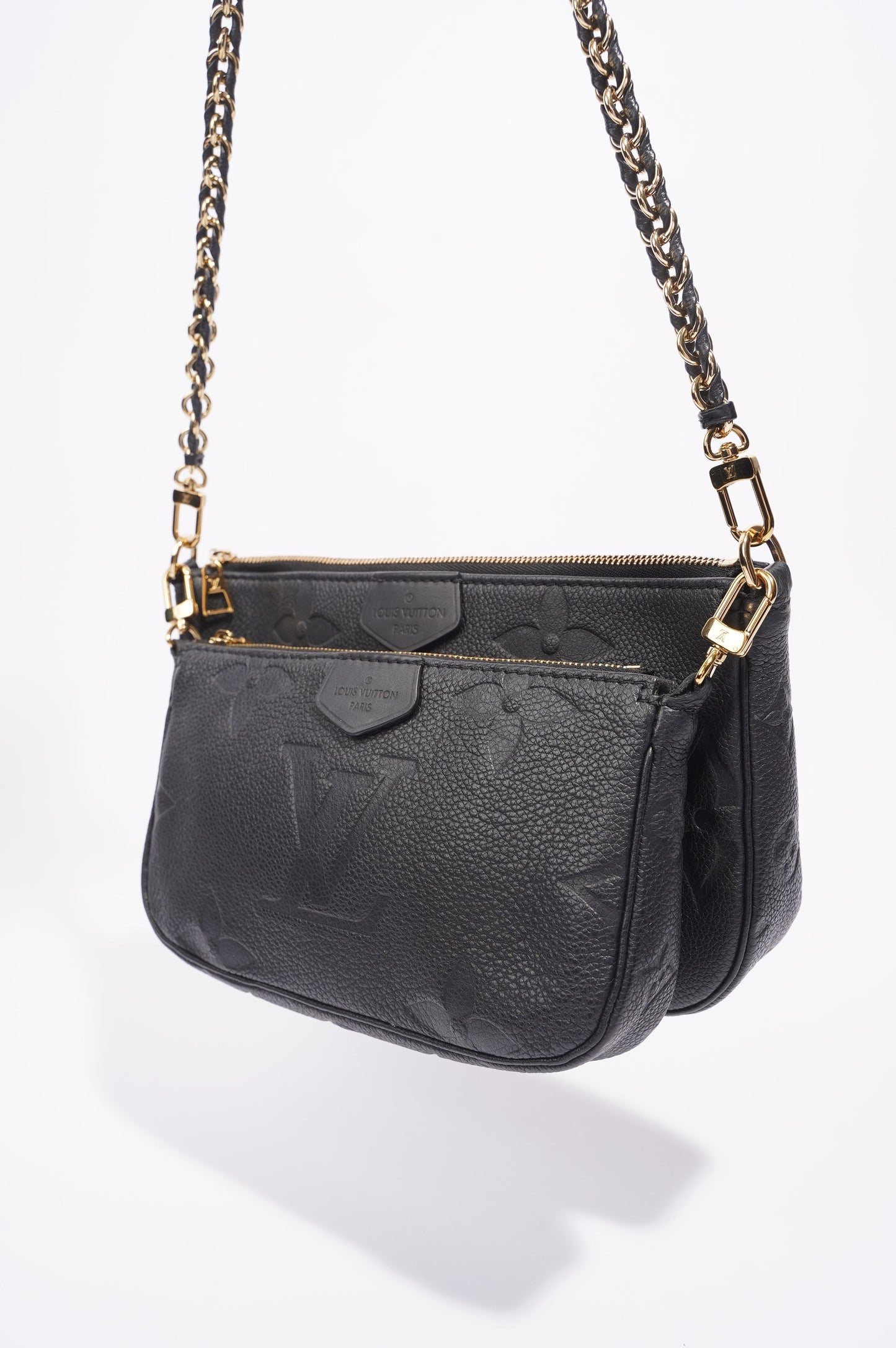 Louis Vuitton Multi Pochette Accessoires Black Empreinte Leather