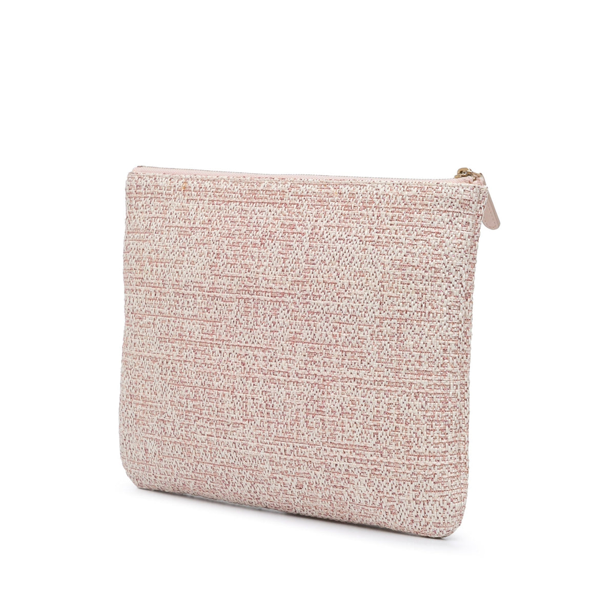Pink Chanel Medium Tweed Deauville O Case Clutch Bag