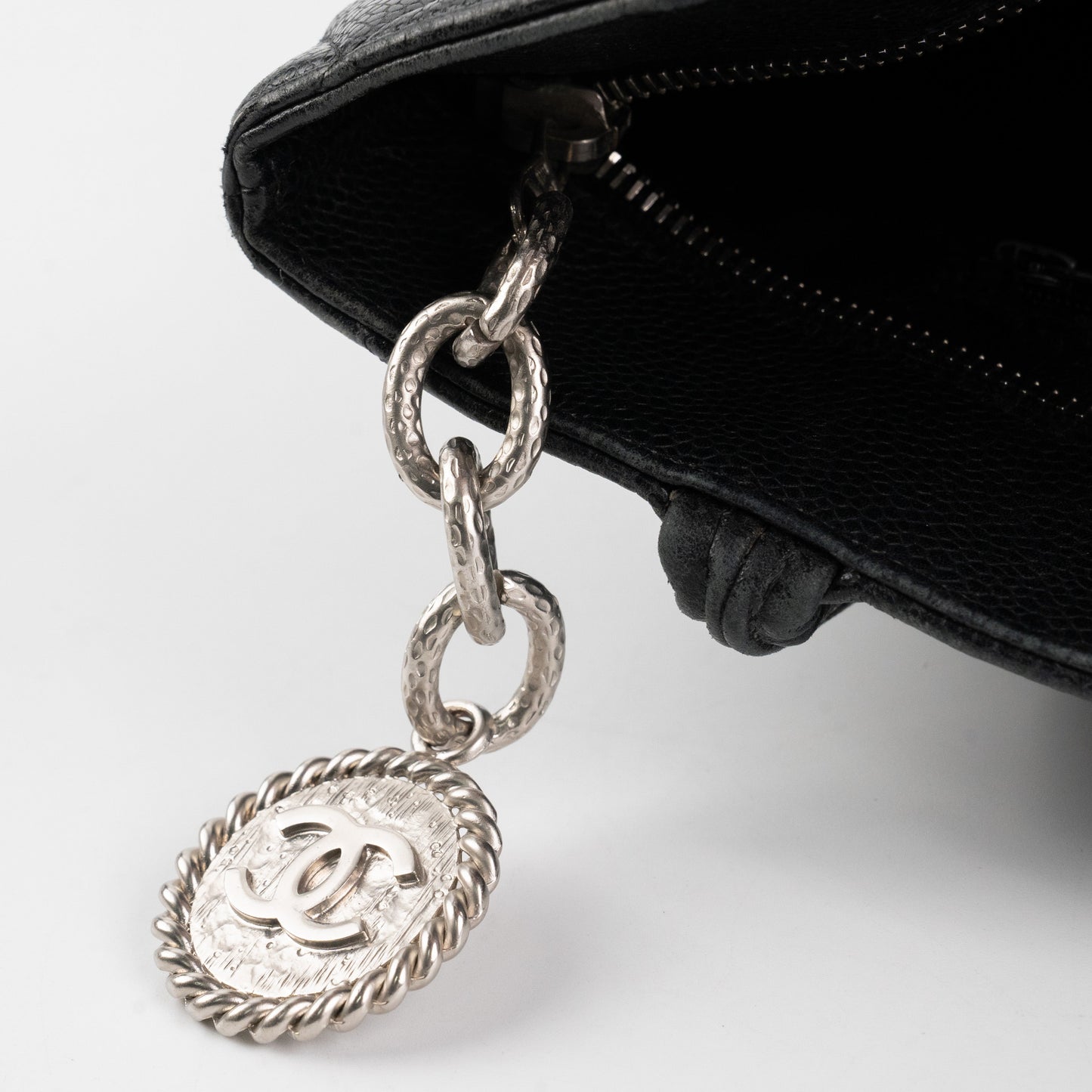 Chanel Medallion Caviar Tote Black