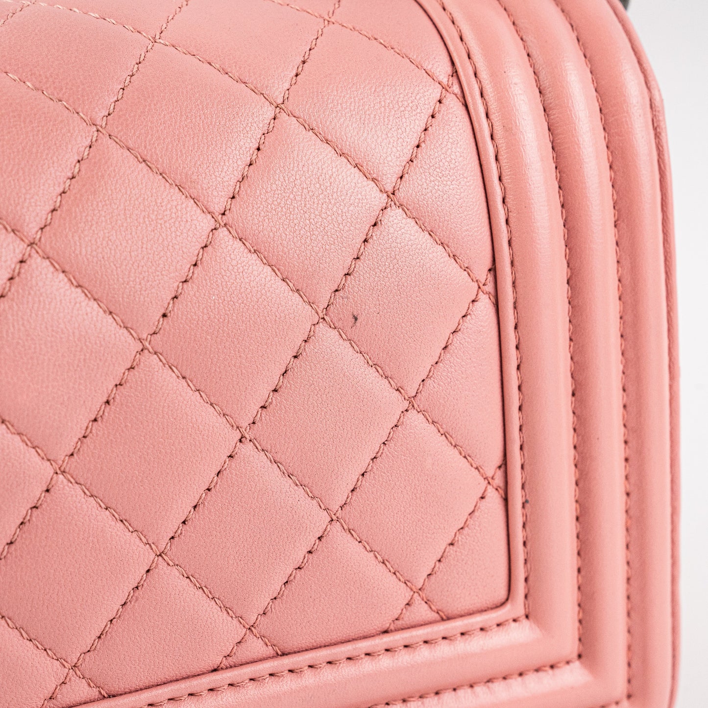 Chanel Small Lambskin Boy Pink Crossbody Bag