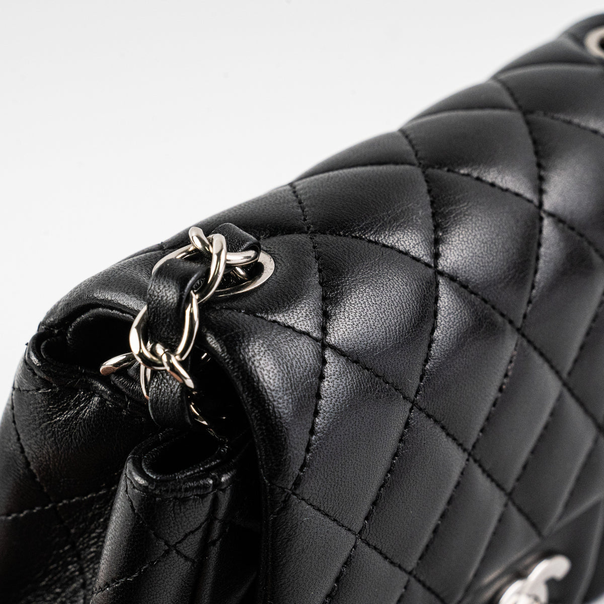 Chanel Square Mini Lambskin Black Bag