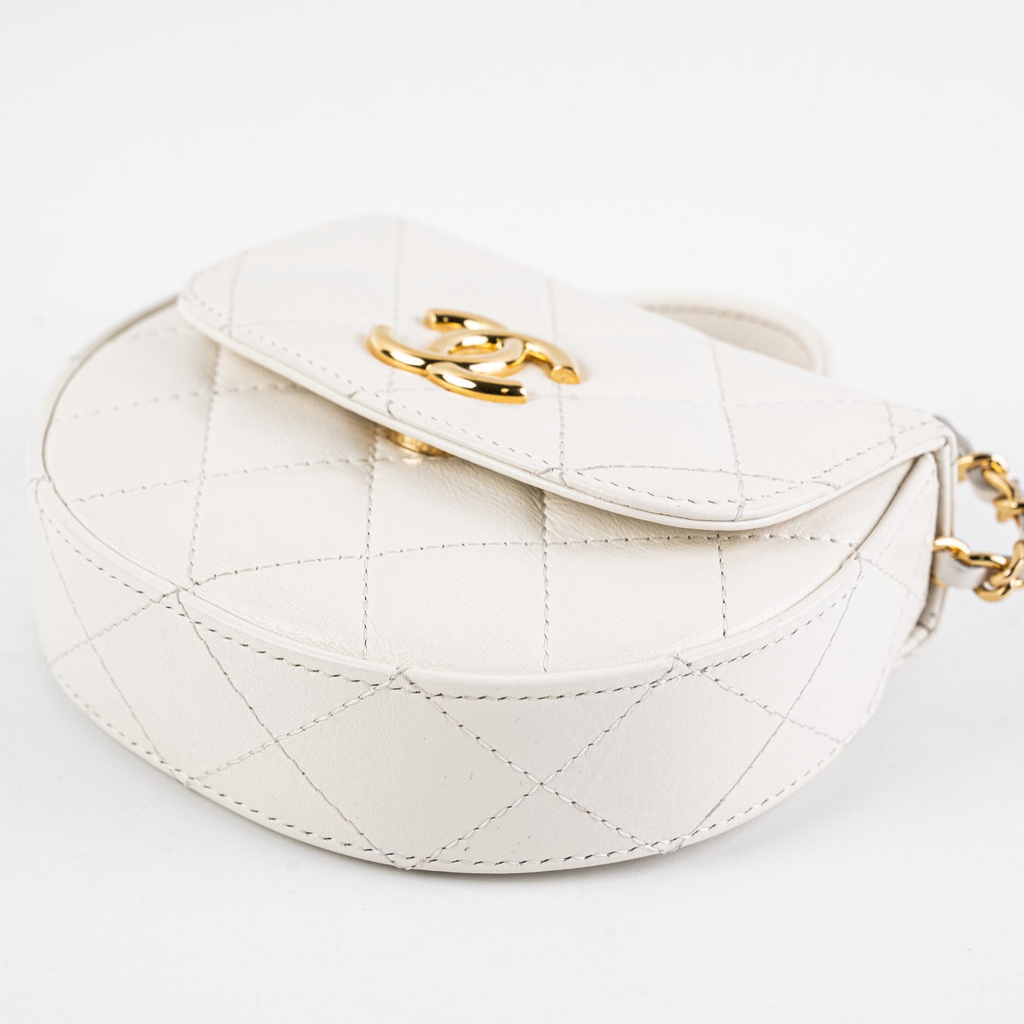 Chanel Mini Clutch with Chain White Crossbody Bag