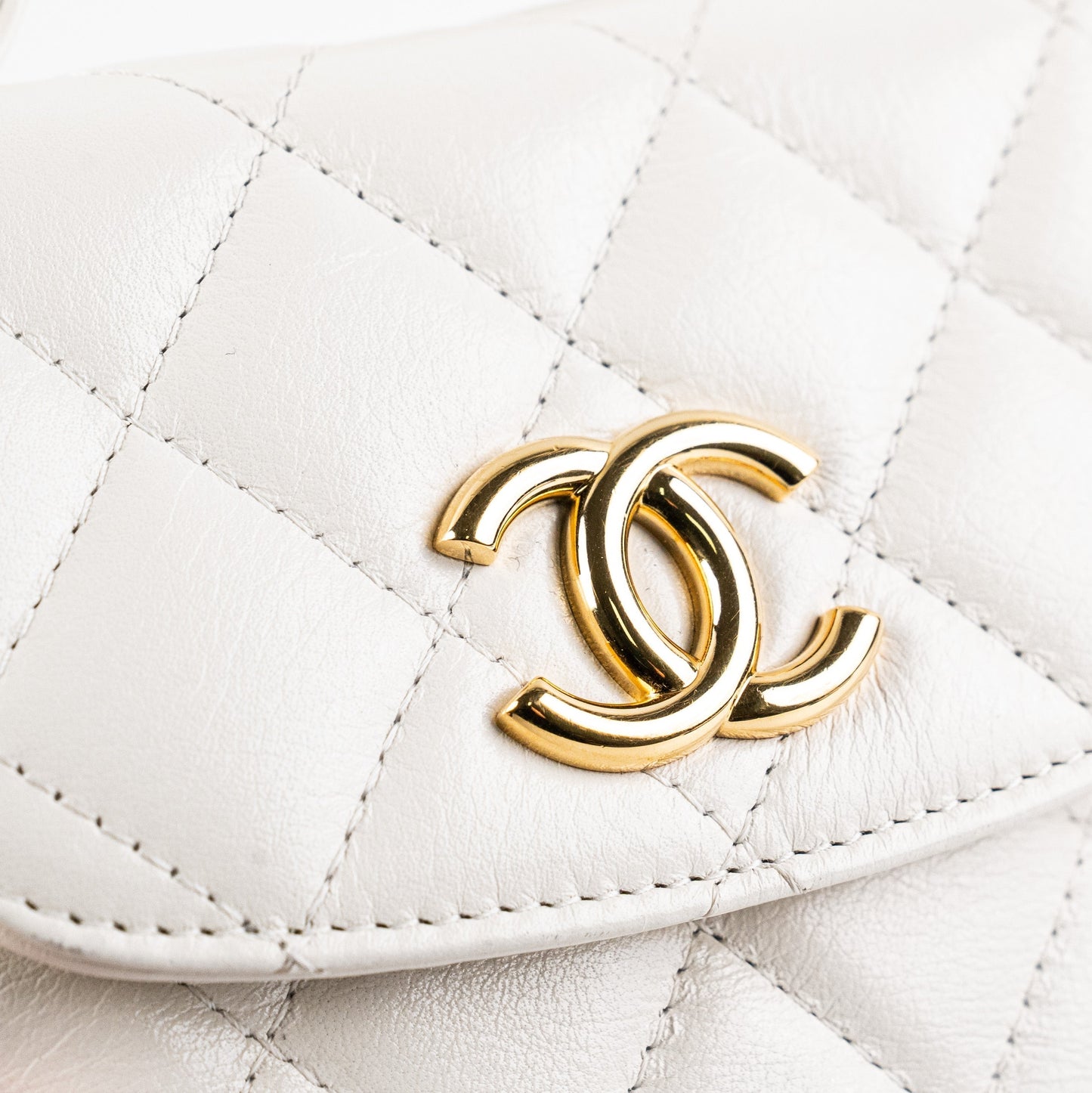 Chanel Mini Clutch with Chain White Crossbody Bag