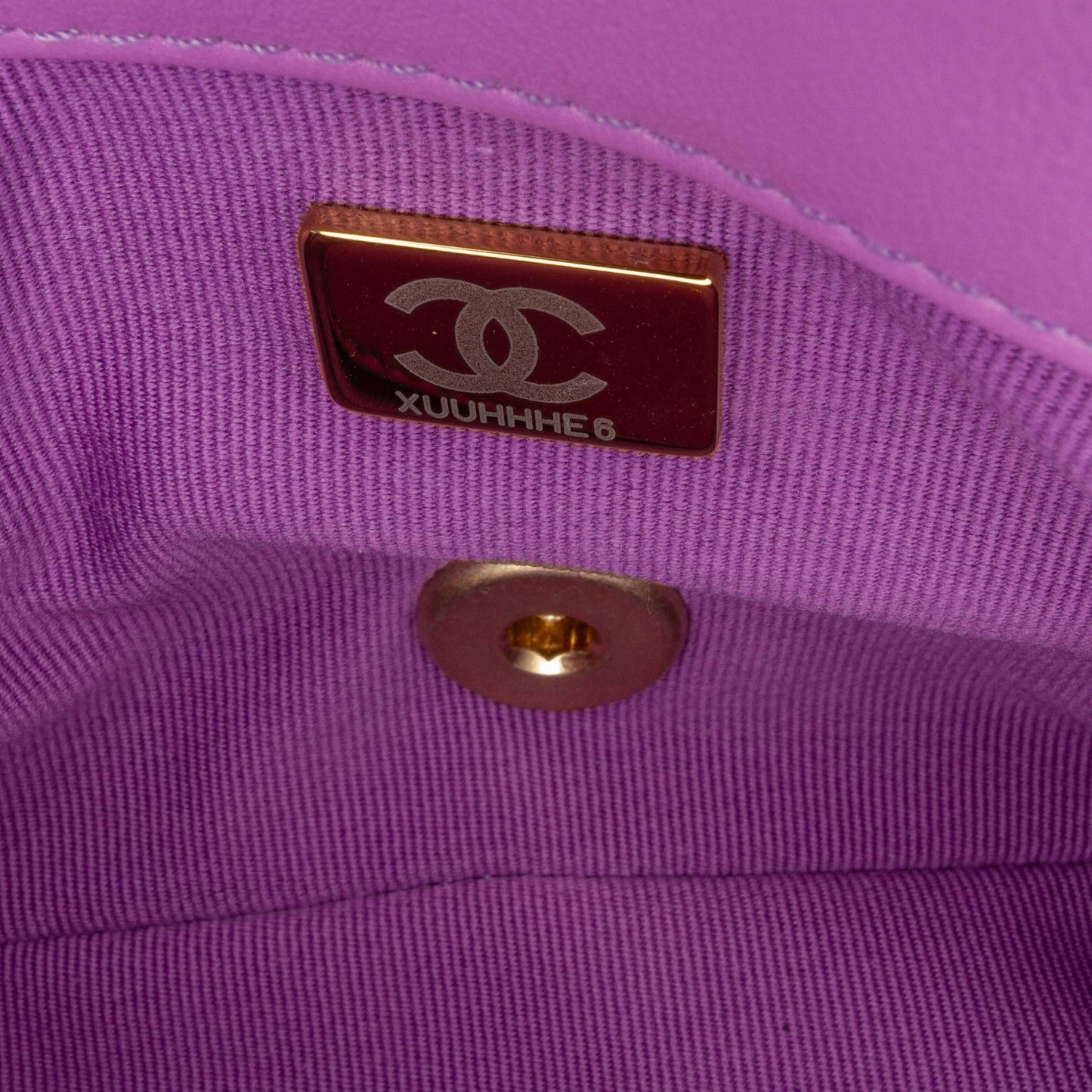 Purple Chanel Mini Quilted Lambskin Funky Town Flap Shoulder Bag