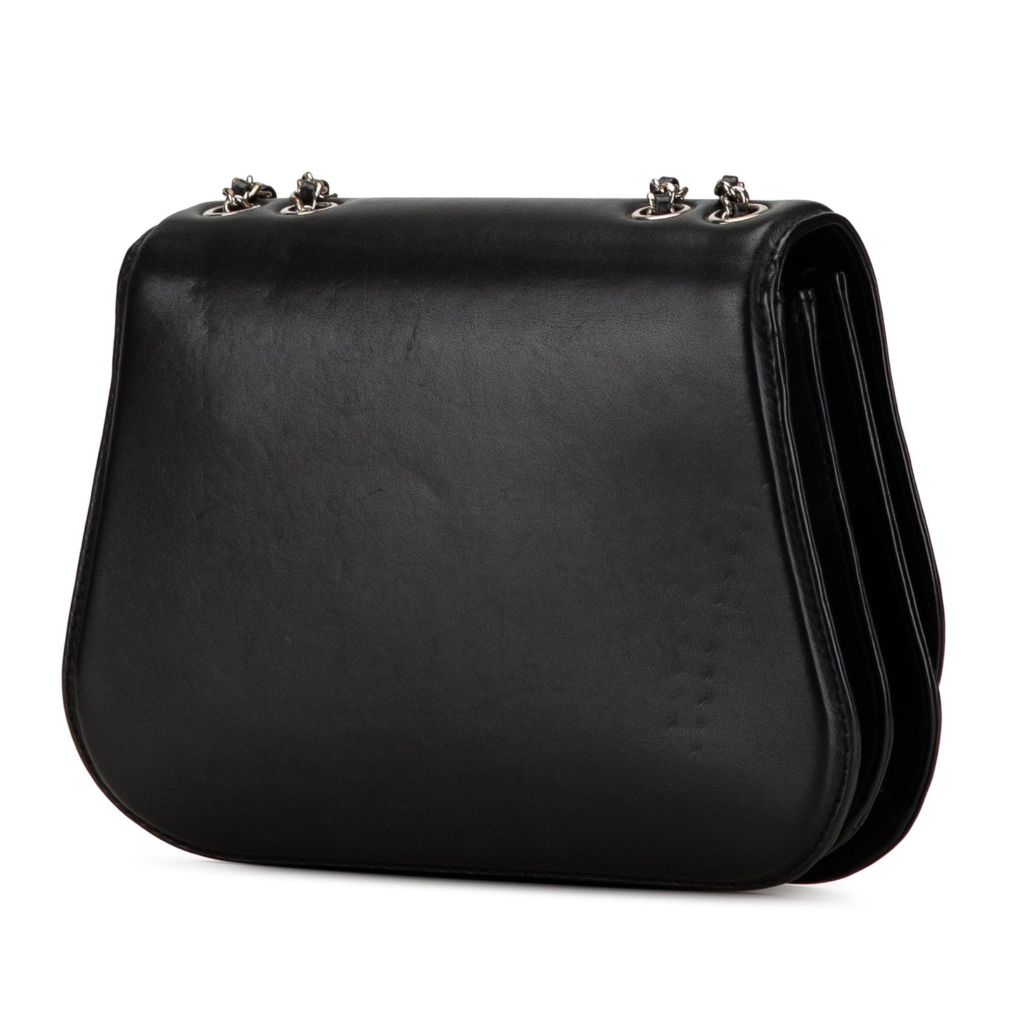 Black Chanel Small Calfskin Braided Chic Flap Shoulder Bag
