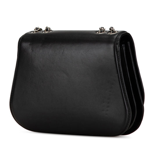 Black Chanel Small Calfskin Braided Chic Flap Shoulder Bag