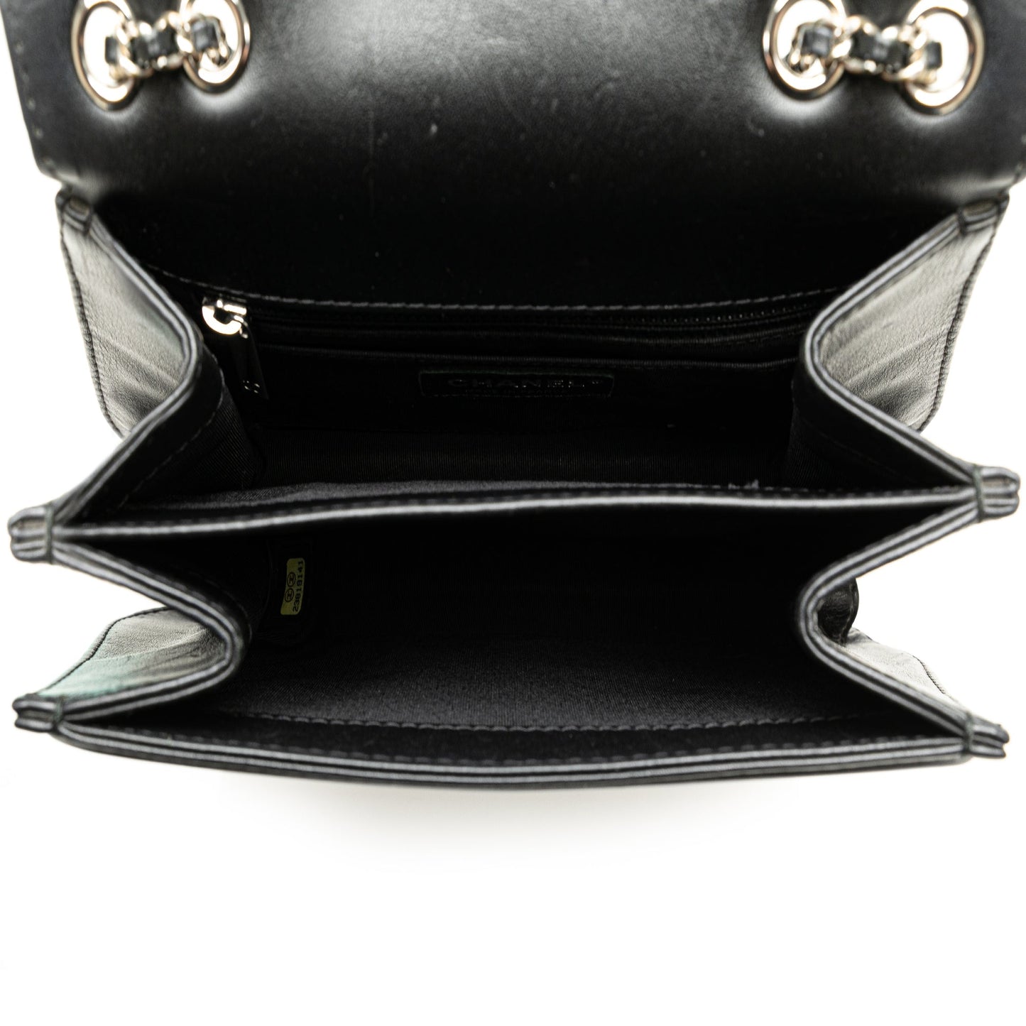 Black Chanel Small Calfskin Braided Chic Flap Shoulder Bag