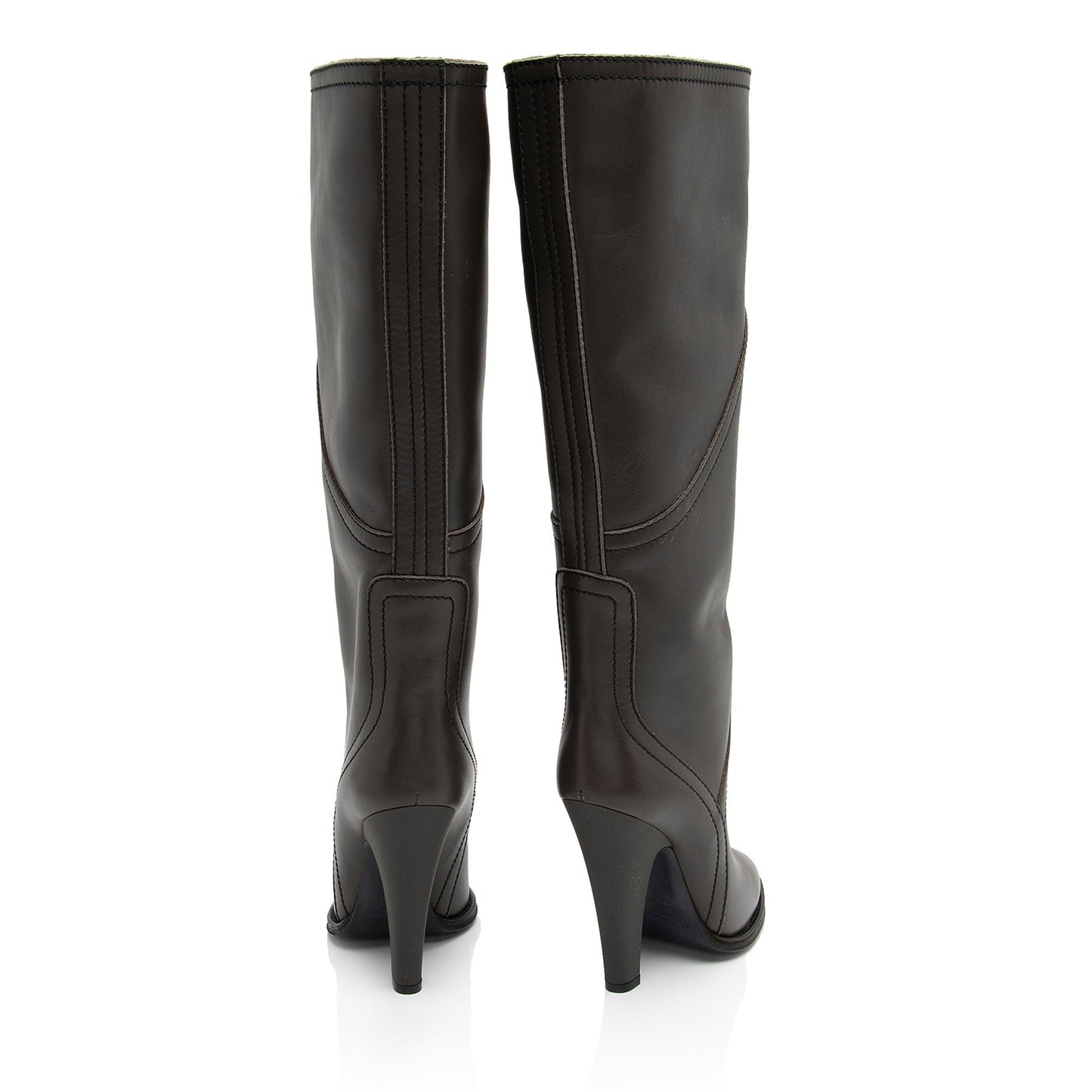 Saint Laurent Aragona Leather Kensington Knee High Boots - Size 7.5 / 37.5 hrNJAG