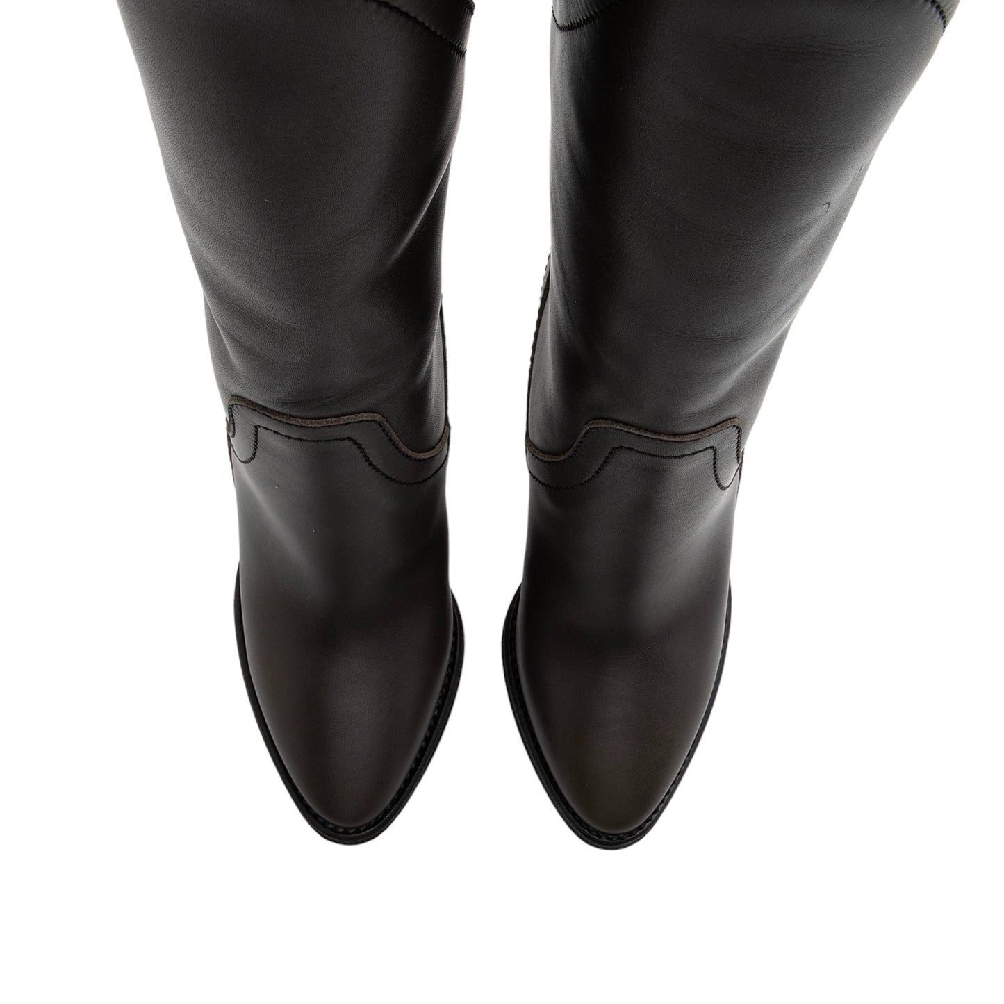Saint Laurent Aragona Leather Kensington Knee High Boots - Size 7.5 / 37.5 hrNJAG